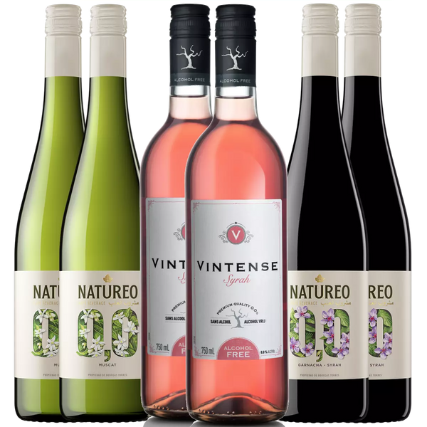 Alcohol Free Still Wines Taster Bundle, Mixed Case 3x75cl Drink Dry