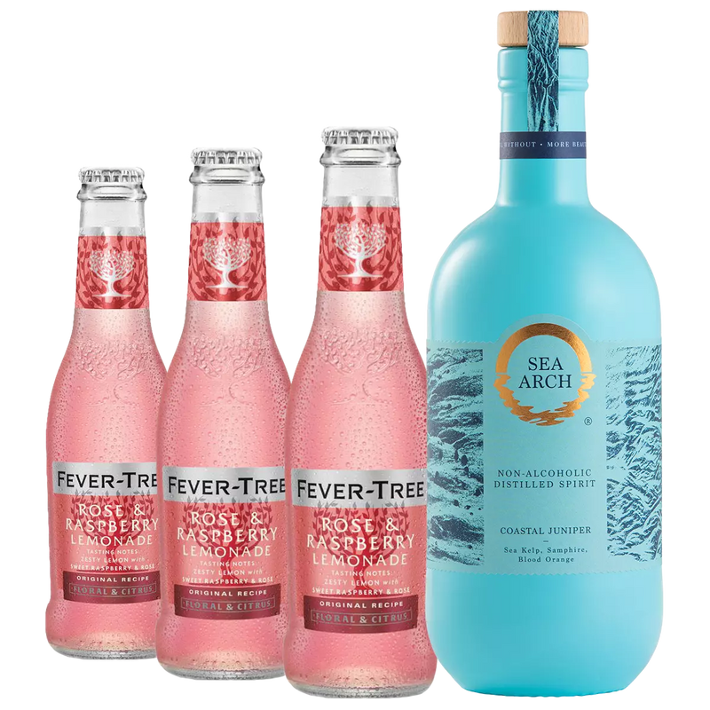 Cocktail Set - Sea Arch Juniper and Fever Tree Raspberry Lemonade, Case 1x700ml/3x250ml