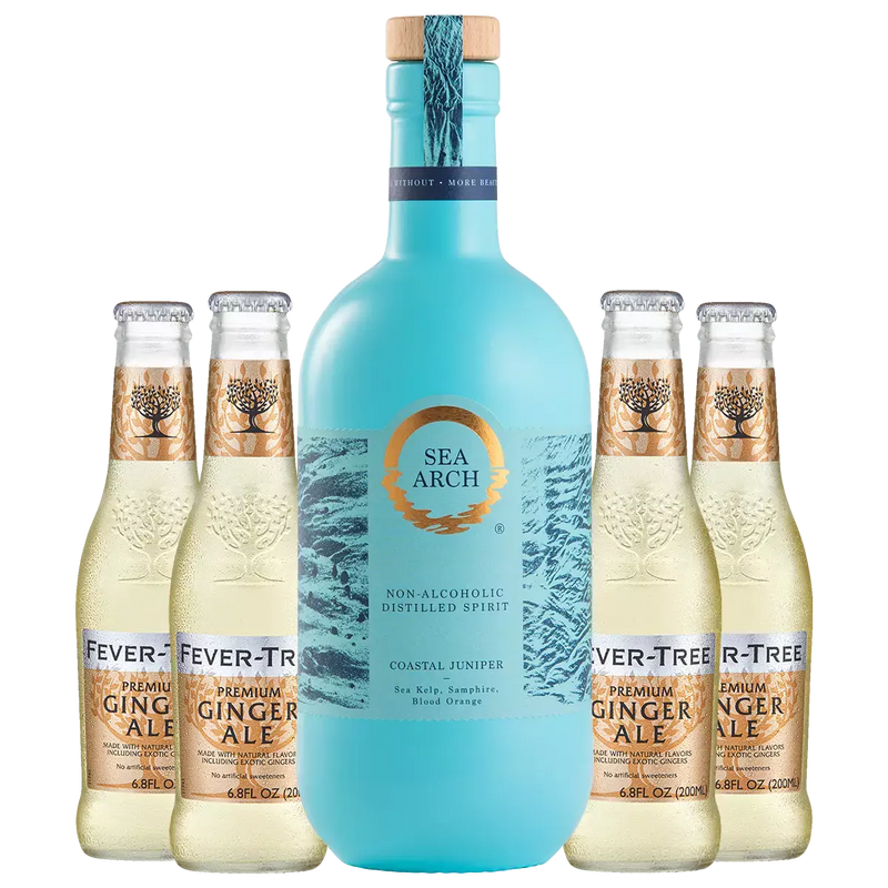 Sea Arch Non Alcoholic Coastal Juniper & Fever-Tree Premium Ginger Ale for Free, 1x700ml/4x250ml