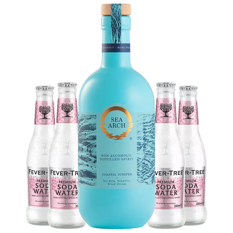 Sea Arch Non Alcoholic Coastal Juniper & Fever-Tree Premium Soda Water for Free, 1x700ml/4x250ml