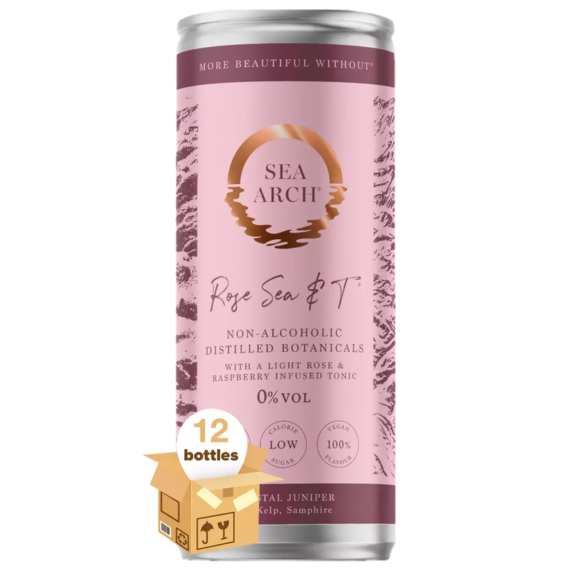 Sea Arch Rose Sea & T Non Alcoholic Gin & Tonic, Case 12x250ml