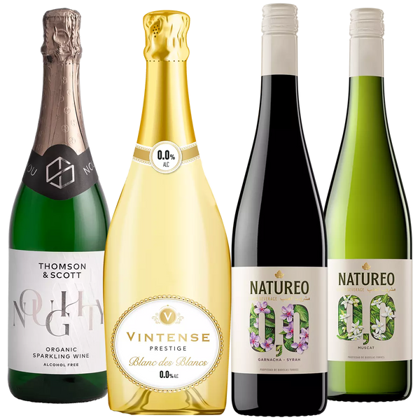 Vintense Non Alcoholic Wines Taster Bundle, Mixed Case 4x75cl Drink