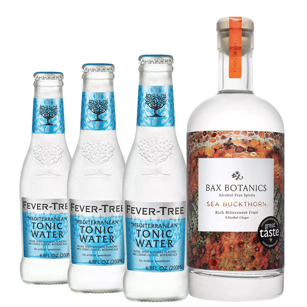 Cocktail Set - Bax Botanics Sea Buckthorn and Fever Tree Mediterranean Tonic, Case 1x500ml/3x250ml